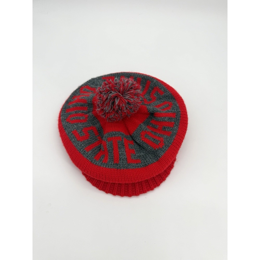 NWT *RARE* Vintage 70s Ohio State Newsboy Knit Pom Pom Hat OSU Buckeyes Football